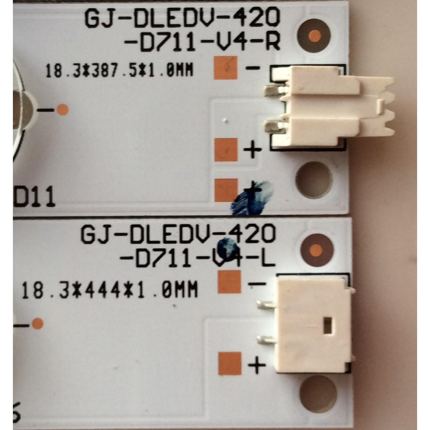 KIT DE LED'S PARA TV (14 PIEZAS) / VIZIO GJ-DLEDV-420-D711-V4-R / GJ-DLEDV-420-D711-V4-L / E349376 / 18.3*387.5*1.0MM / PANEL'S TPT420H2-HVN06 / T420HVN06.3 / TPT420H2-HVN06 REV:S380A / MODELOS E420-B1 / E420-B1 LTYQPTCQ / E420-B1 LTYWPTCQ - Imagen 2